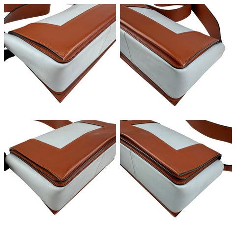 Celine Frame Shoulder Bag Brown Light Blue