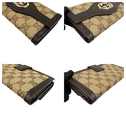 Gucci Beige/Brown GG Canvas and Leather Wallet