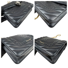 Pre-owned bvlgari-serpenti-forever-leather-crossbody-front-view