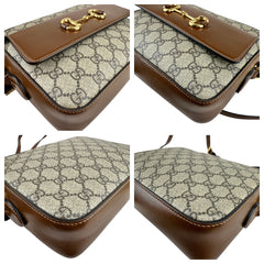 Pre-owned Gucci 1955 Horsebit Gg Supreme Shoulder Bag shoulder bag