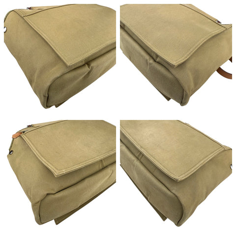 Hermès Khaki Cabag Elan Canvas Satchel