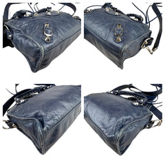 Pre-owned balenciaga-city-leather-crossbody-front-view