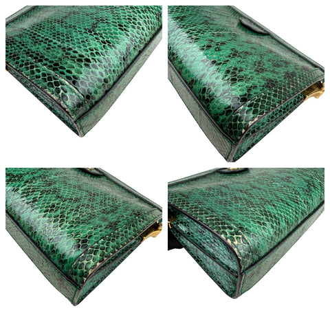 Gucci Emerald Snakeskin Ophidia Shoulder Bag