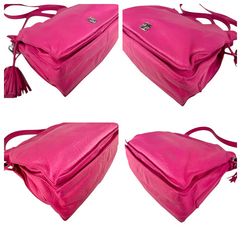 Loewe Pink Leather Flamenco Shoulder Bag