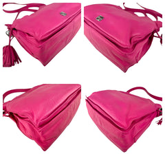 Loewe Pink Leather Flamenco Shoulder Bag