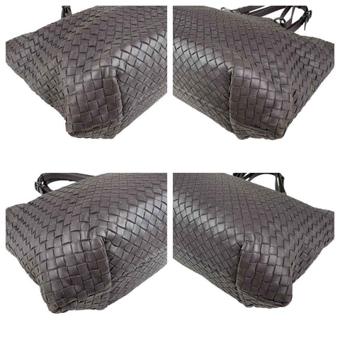 Bottega Veneta Roma Brown Intrecciato Leather Tote Bag