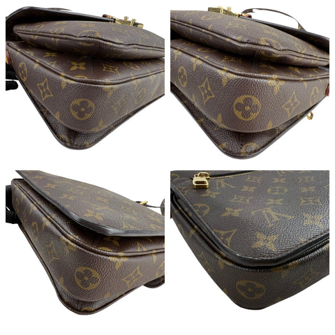 Louis Vuitton Pochette Métis Shoulder Bag Brown Canvas