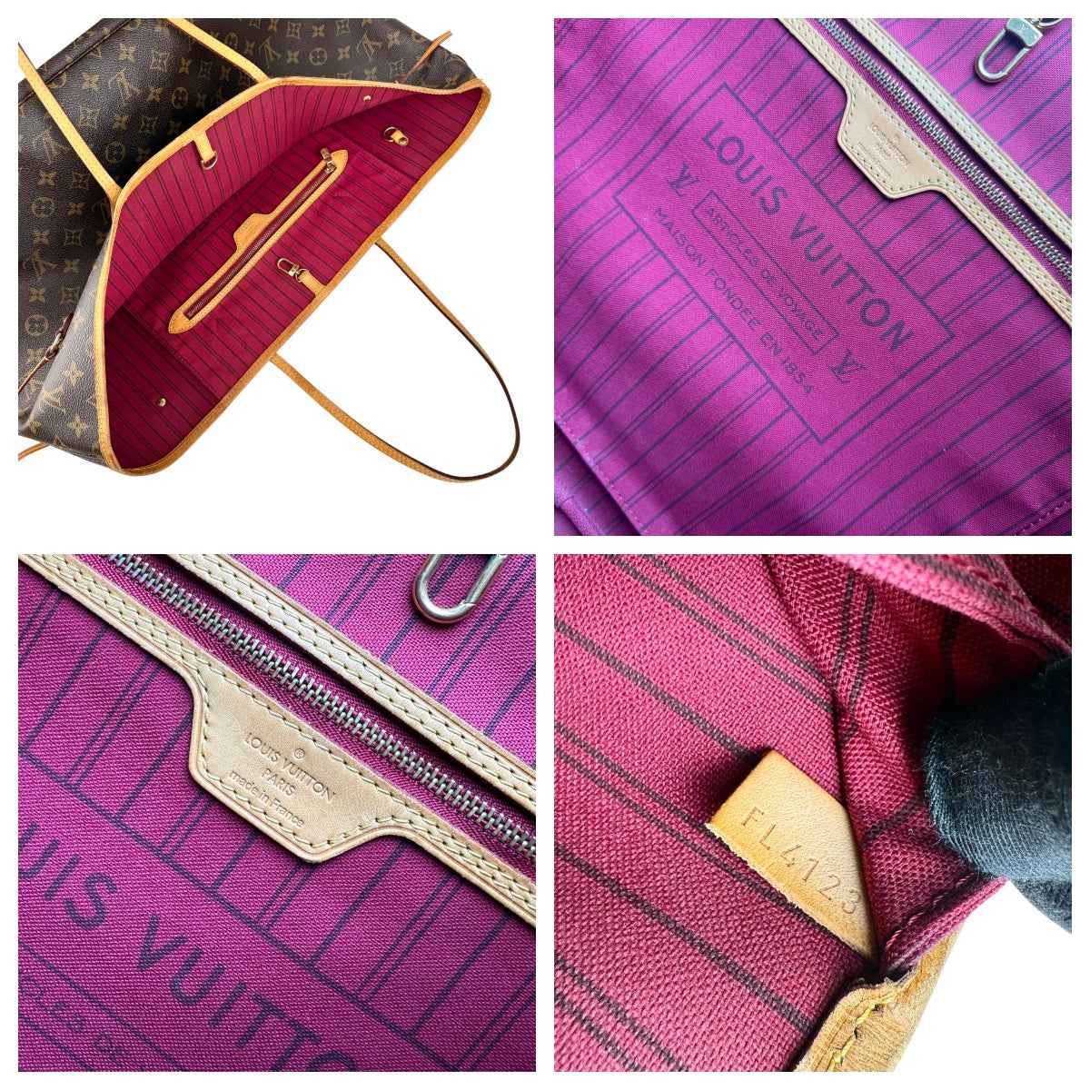 Louis Vuitton Neverfull GM Tote Brown Canvas Coated Monogram