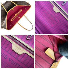 Louis Vuitton Neverfull GM Tote Brown Canvas Coated Monogram