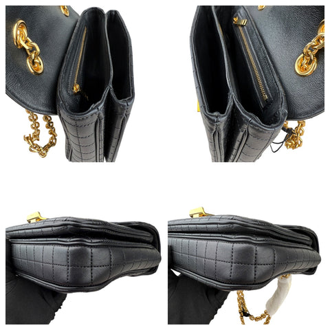 CELINE C Small Quilted Chain Shoulder Bag Near Mint