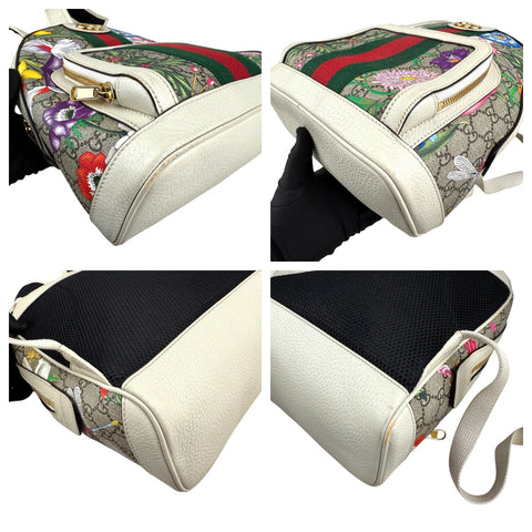 Gucci Floral Backpack White Beige