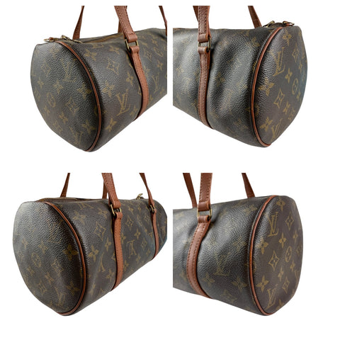 Pre-owned louis-vuitton-neo-papillon-duffle-brown-leather