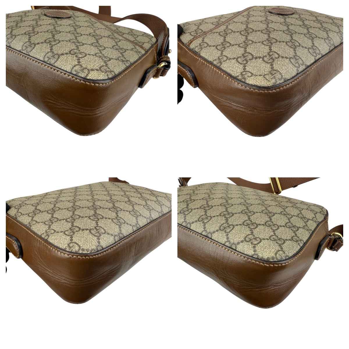 Gucci GG Supreme Messenger Brown Bag