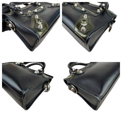 Pre-owned balenciaga-mini-city-matte-patent-front-view