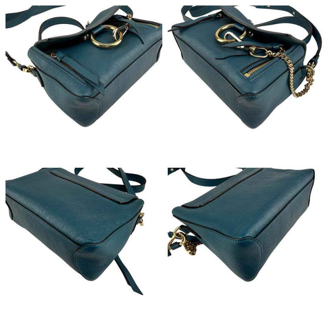 Chloé Leather Faye shoulder bag Blue