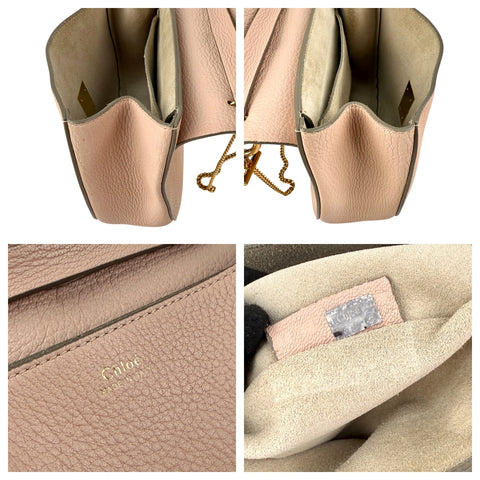 Chloe Pink Leather Drew Shoulder Bag