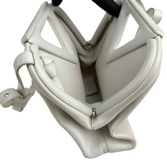 Bottega Veneta Calfskin The Point Triangle Bag Chalk