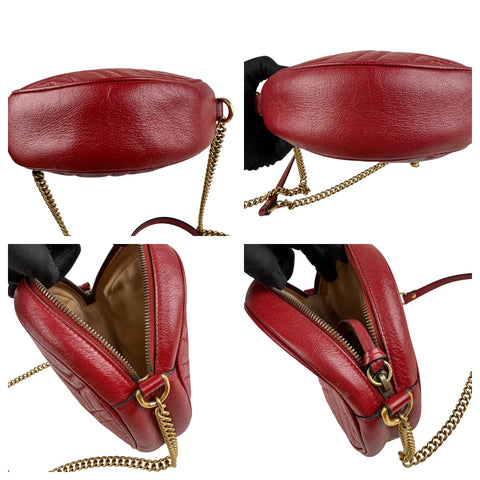 Gucci GG Marmont Round leather crossbody bag