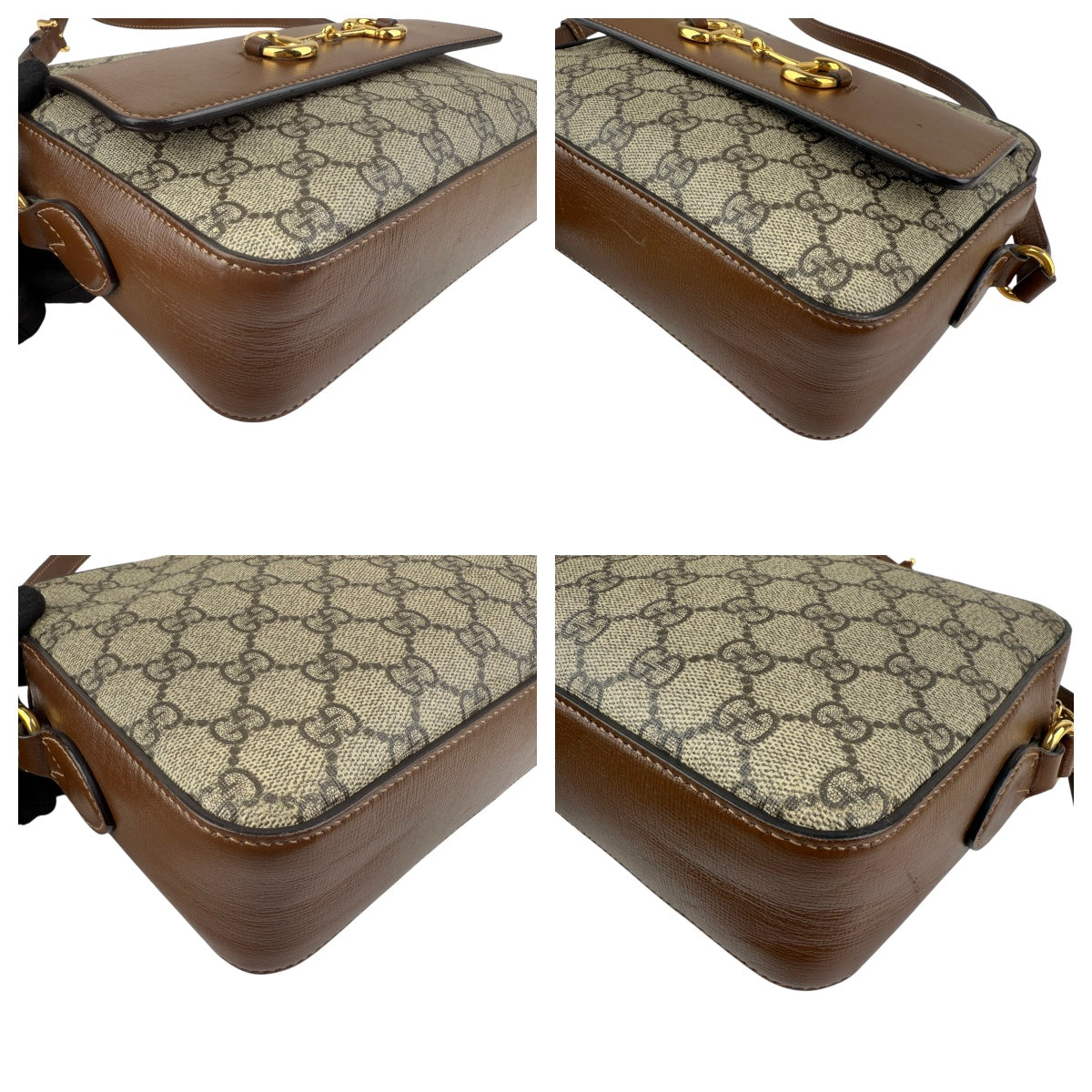 Pre-owned Gucci 1955 Horsebit GG Supreme Shoulder Bag shoulder bag