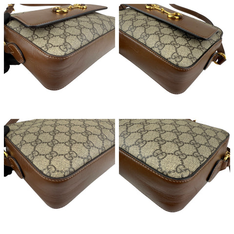 Pre-owned Gucci 1955 Horsebit GG Supreme Shoulder Bag shoulder bag