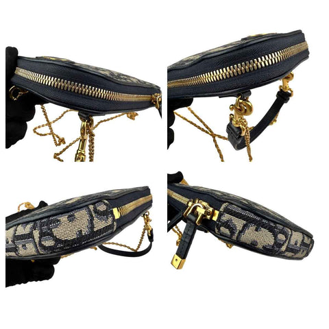 Christian Dior Oblique Canvas Montaigne Call in Dior Phone Holder satchel
