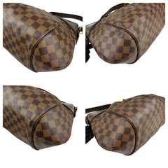 Pre-owned louis-vuitton-sistina-shoulder-bag-brown-canvas-front