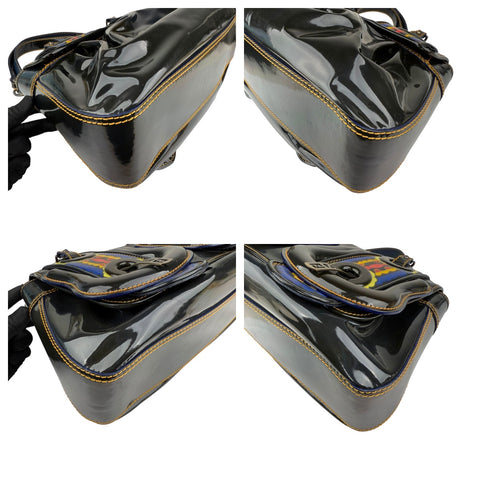 Fendi Black Patent Leather B Bag