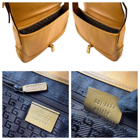 Gucci Jackie Caramel Tan Brown Leather Hobo Shoulder Bag
