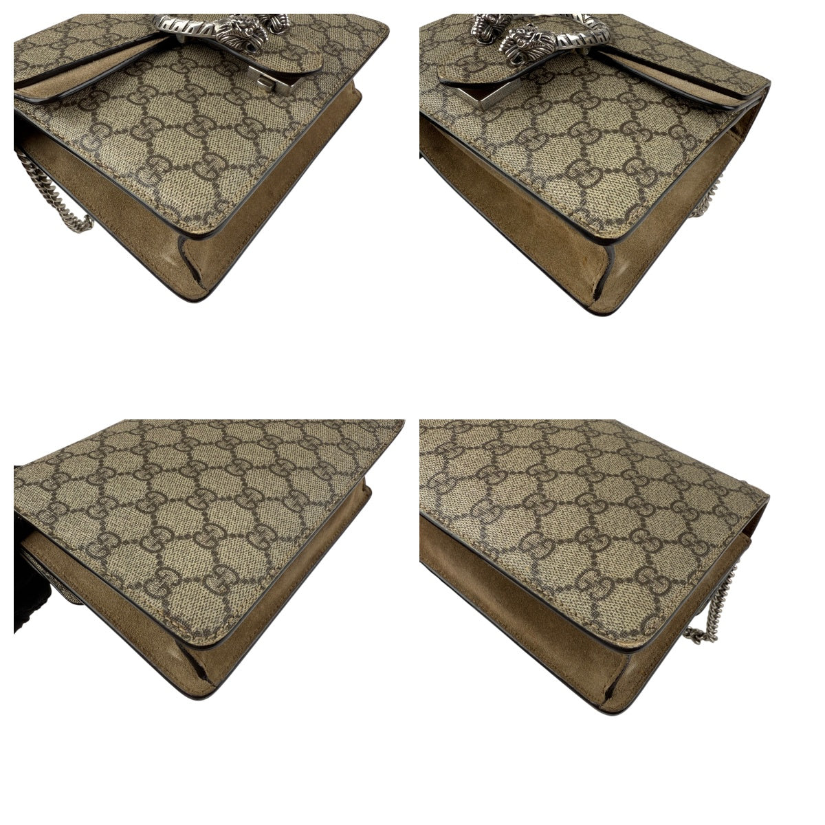 Pre-owned gucci-dionysus-shoulder-bag-gg-supreme-mini-brown-front