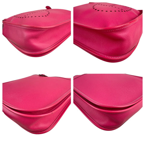 Hermes Evelyne Rose Tyrien Epsom Leather Bag