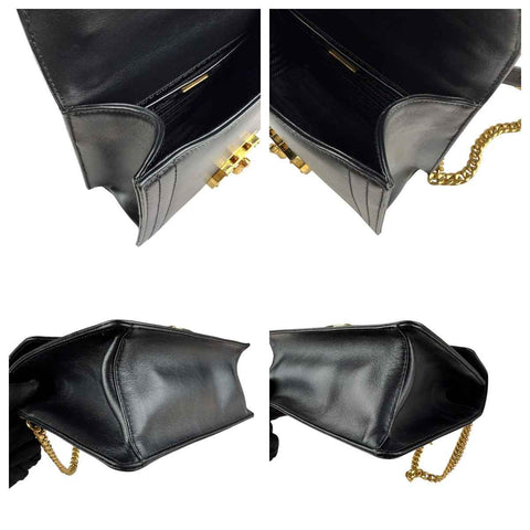 Prada Padlock Chain Black crossbody bag