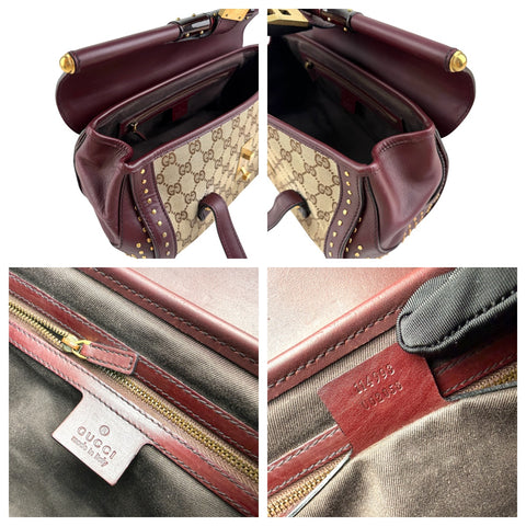Gucci Beige/Ebony GG Canvas Bamboo Bullet Tote bag