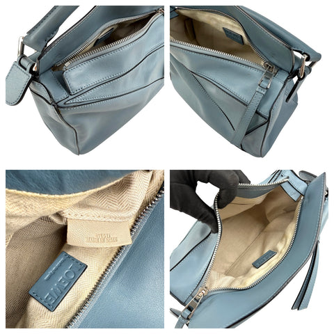 Loewe Calfskin Puzzle Bag Stone Blue