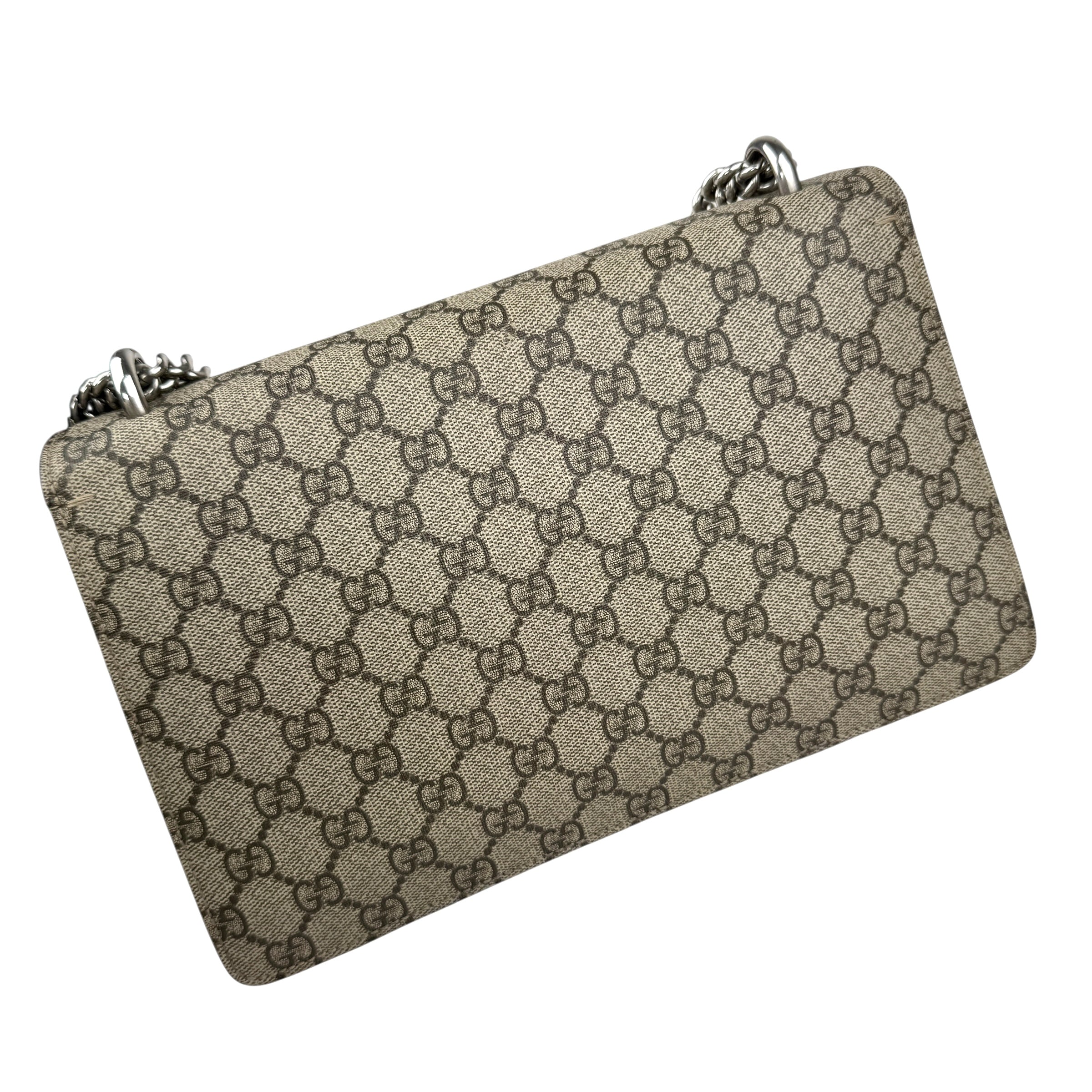 gucci dionysus gg shoulder bag medium brown canvas right back 45