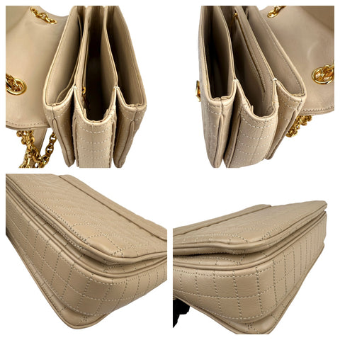 Celine Beige Quilted Leather Medium C Bag