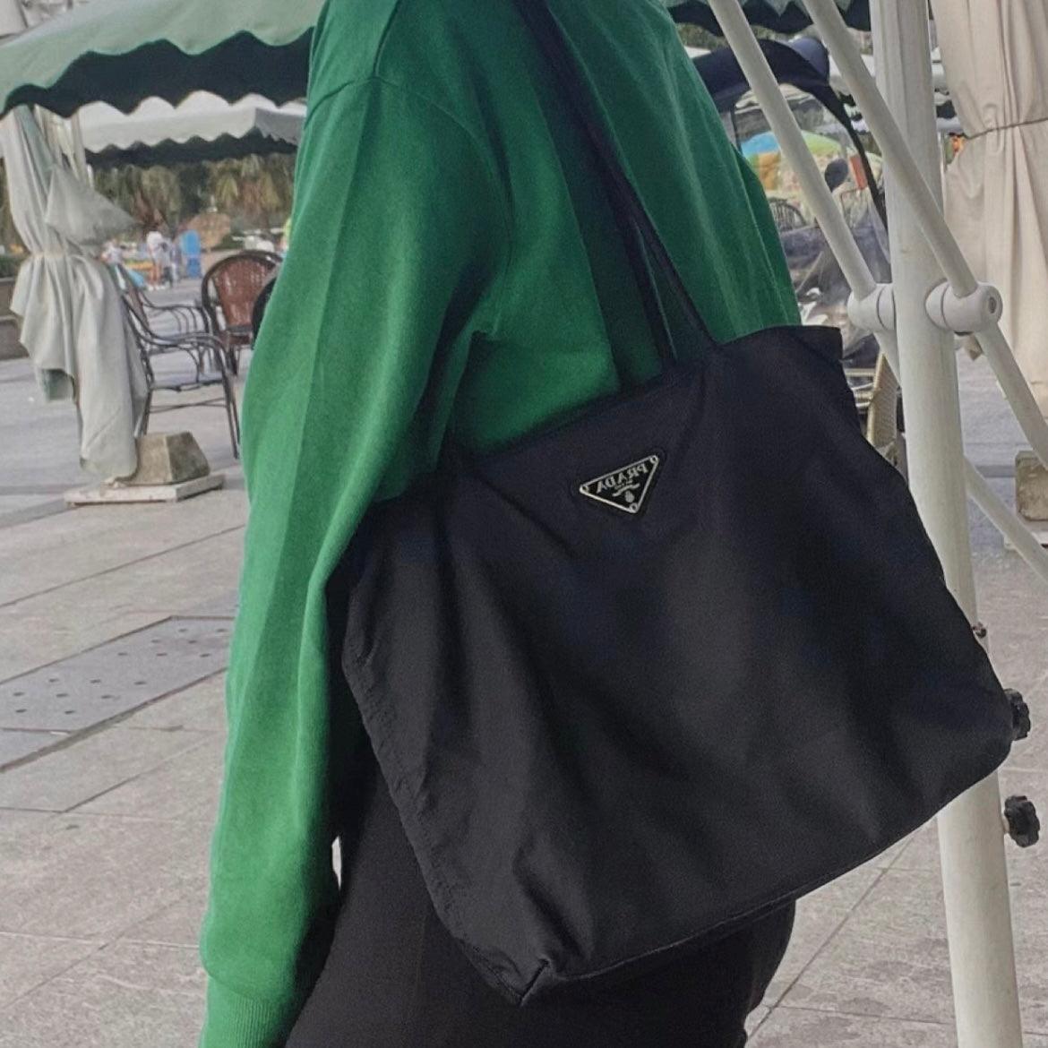 Prada Tessuto Cloth Handbag - Loop Vintage