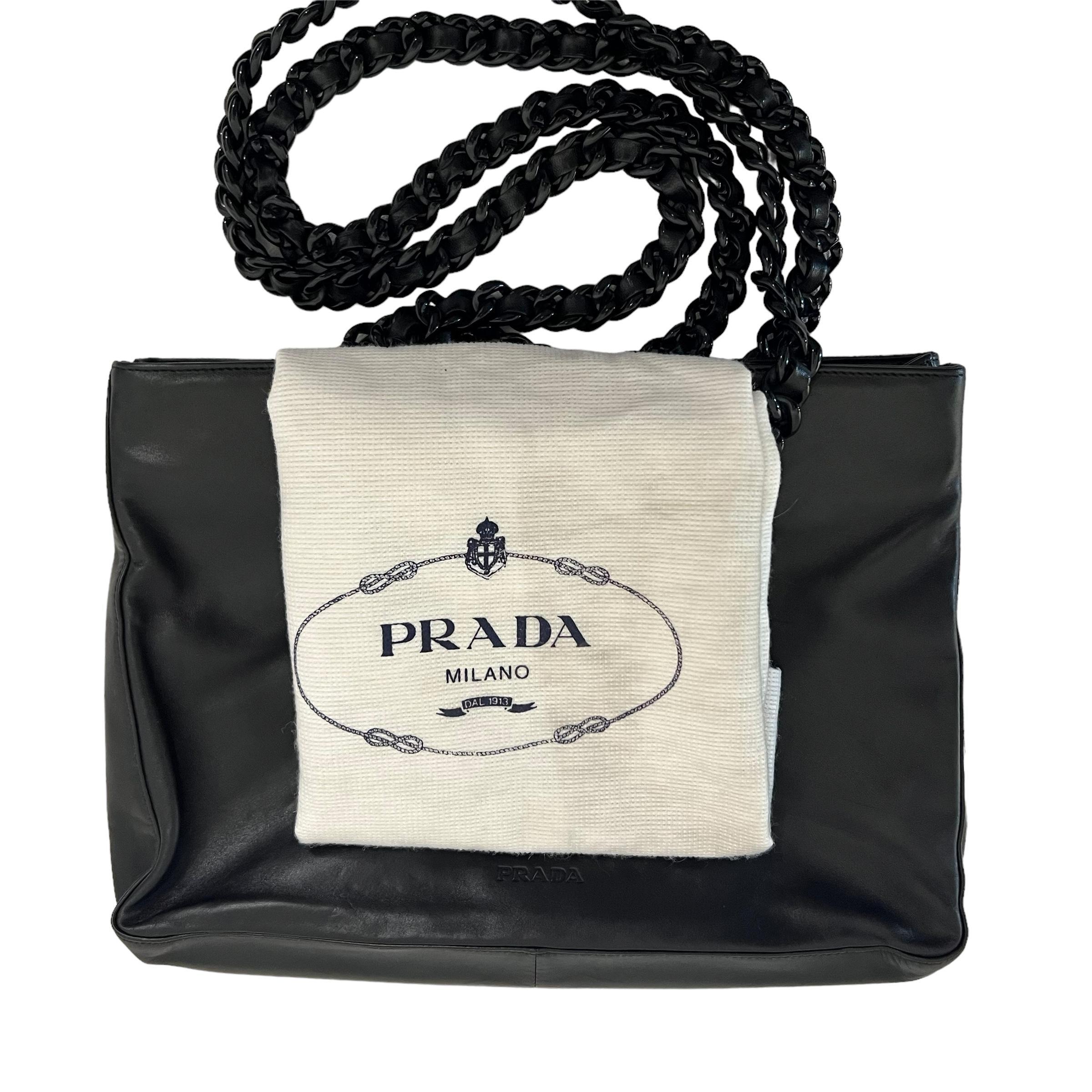 Prada Cleo Leather Tote - Loop Vintage