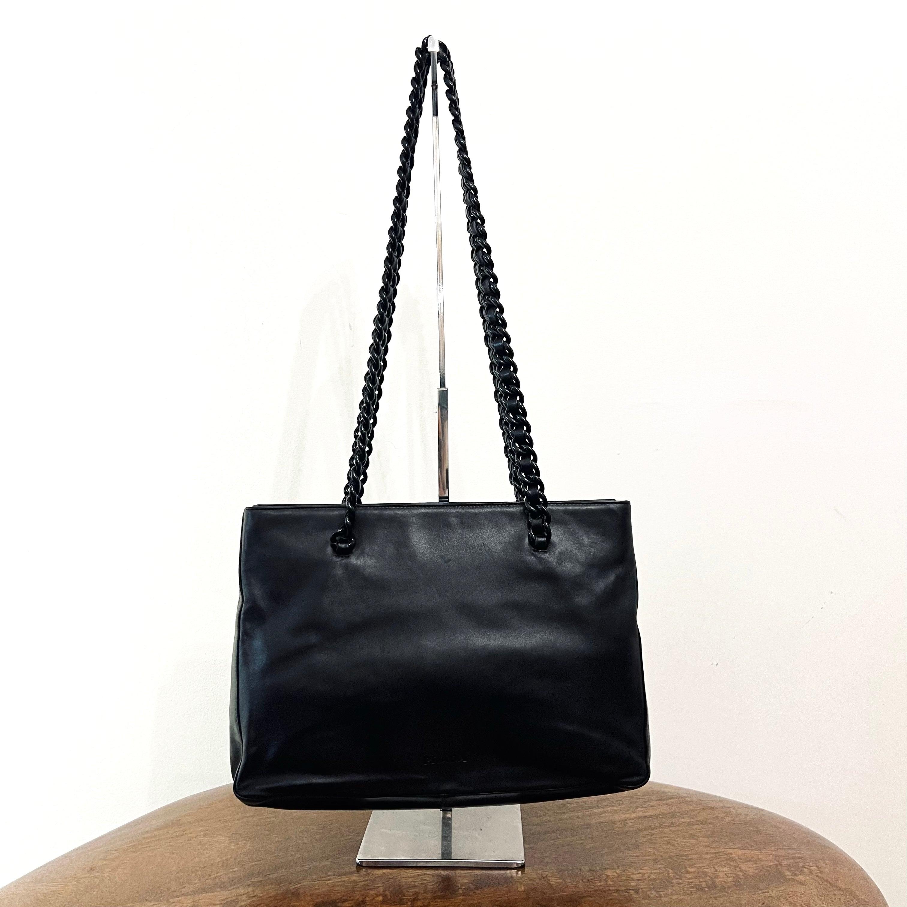 Prada Cleo Leather Tote - Loop Vintage