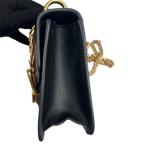 Gucci Sylvie Flap Chain Leather Crossbody Bag