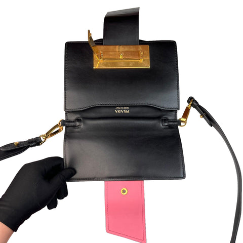 Prada Cahier Leather Handbag