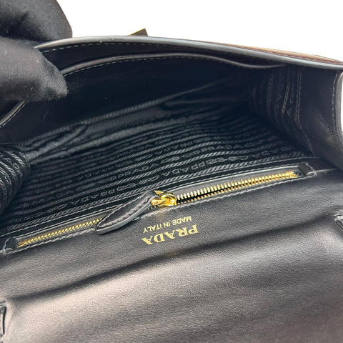 Prada Cahier Leather Handbag