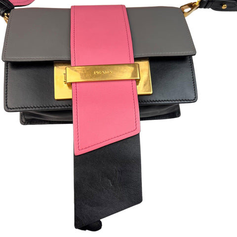 Prada Cahier Leather Handbag