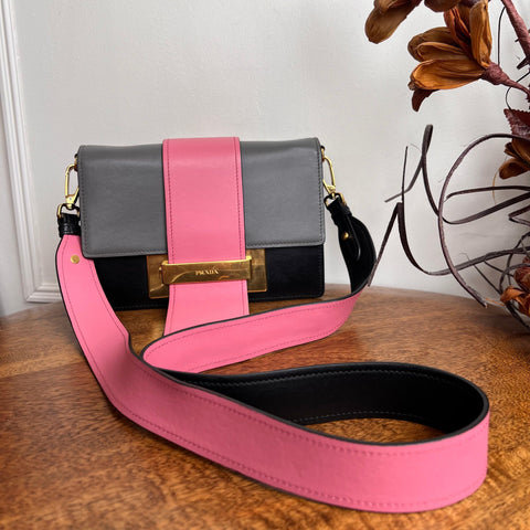 Prada Cahier Leather Handbag