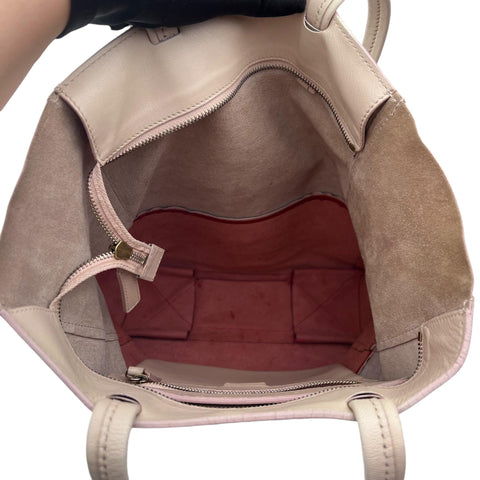 CELINE Horizontal Cabas Tote Bag Red Leather