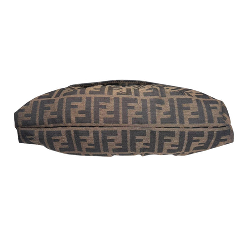Fendi Brown Zucca Canvas and Leather Chef Shoulder Bag