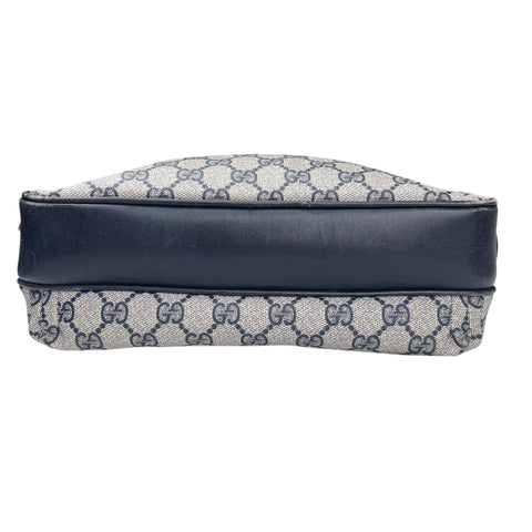 Gucci Bree leather Shoulder Bag GG Plus Women's Beige Navy PVC Leather