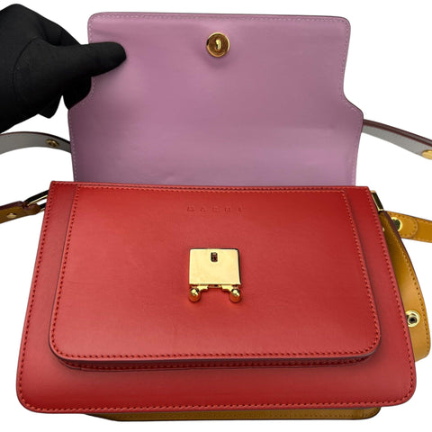 Marni Trunk Medium Leather Shoulder Bag