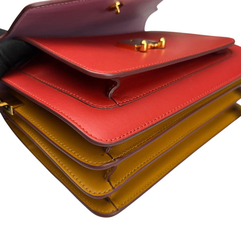 Marni Trunk Medium Leather Shoulder Bag