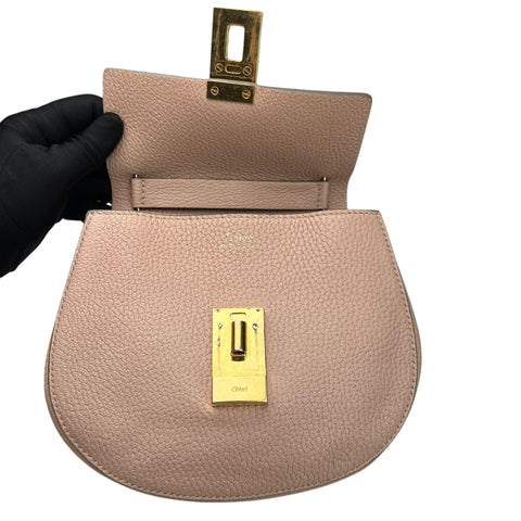 Chloé  Drew Bag Cement Pink Calfskin Leather Small