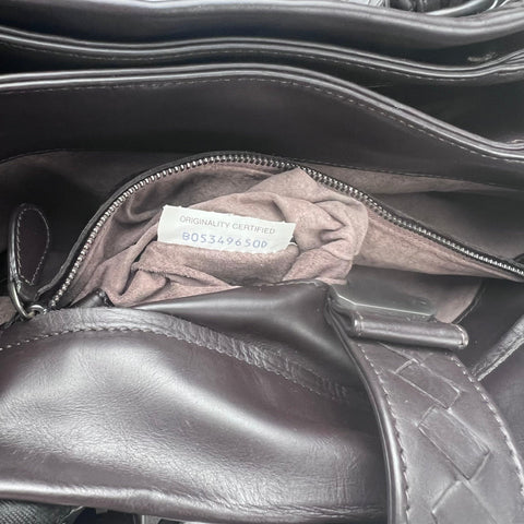 Bottega Veneta Bottega Veneta Intrecciato Roma Hand Shoulder Bag Brown Leather